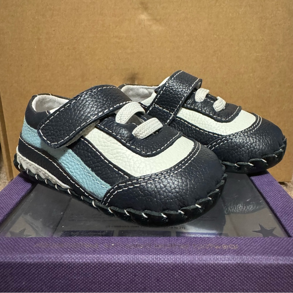 Pediped Josh Navy White Sneaker Size 0-6m